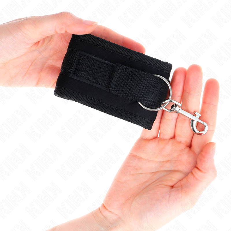 KINK - SCHWARZE NYLON-HANDGELENKMANSCHETTEN MIT KLETTVERSCHLUSS MODELL 2 VERSTELLBAR 18-35 CM X 6 CM