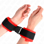 KINK - SCHWARZE NYLON-HANDGELENKMANSCHETTEN MIT KLETTVERSCHLUSS MODELL 1 VERSTELLBAR 25-35 CM X 6 CM