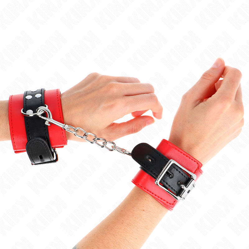 KINK - ROTE HANDGELENKSTÜTZE MIT SCHWARZEM, VERSTELLBAREM GURT 17-28 CM X 6 CM