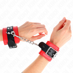 KINK - ROTE HANDGELENKSTÜTZE MIT SCHWARZEM, VERSTELLBAREM GURT 17-28 CM X 6 CM