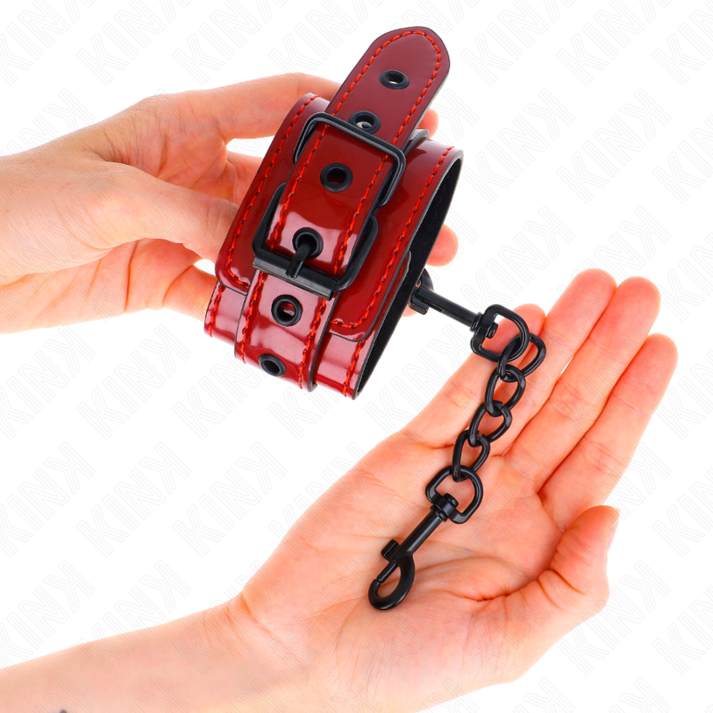 KINK - DUNKELROTE HANDSCHELLEN 23 X 5 CM