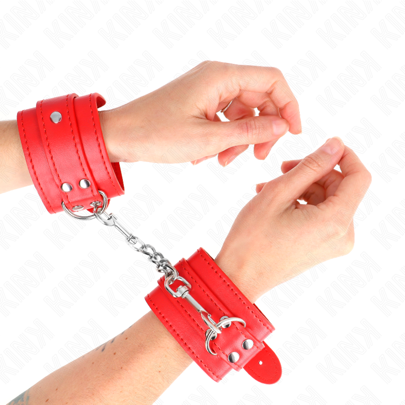 KINK – EINFACHE ROTE VERSTELLBARE HANDGELENKFESSELN 20-23 CM X 5,5 CM
