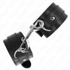 KINK - HANDGELENKSFESSELN - EINFACHE NIETENREIHE SCHWARZ VERSTELLBAR 17-28 CM X 5 CM