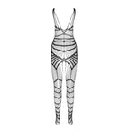 PASSION - BS 102 BODYSTOCKING BLANC TAILLE UNIQUE