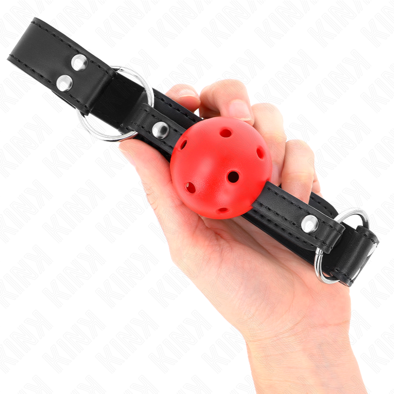 KINK - ATEMSTAB 4 CM MIT DOPPELRIVET LEDER 62,5 x 2,5 CM VERSTELLBAR 42-58 CM