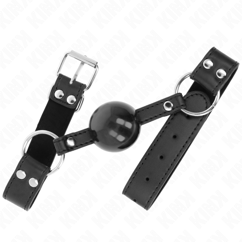 KINK - WEICHER UND STABILER PERLENSTAB 4 CM MIT LEDERRIEMEN 62 x 2,5 CM VERSTELLBAR 42-58 CM