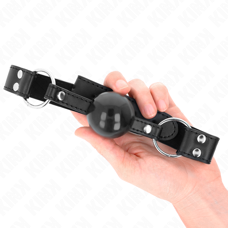 KINK - WEICHER UND STABILER PERLENSTAB 4 CM MIT LEDERRIEMEN 62 x 2,5 CM VERSTELLBAR 42-58 CM