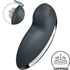 SATISFYER - TAP & CLIMAX 2 VIBRATEUR & STIMULATEUR GRIS