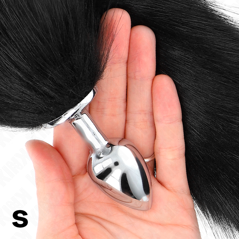 KINK - PLUG ANAL GRÖSSE S 7 X 3 CM MIT SYNTHETISCHEM SCHWANZ 40 CM SCHWARZ