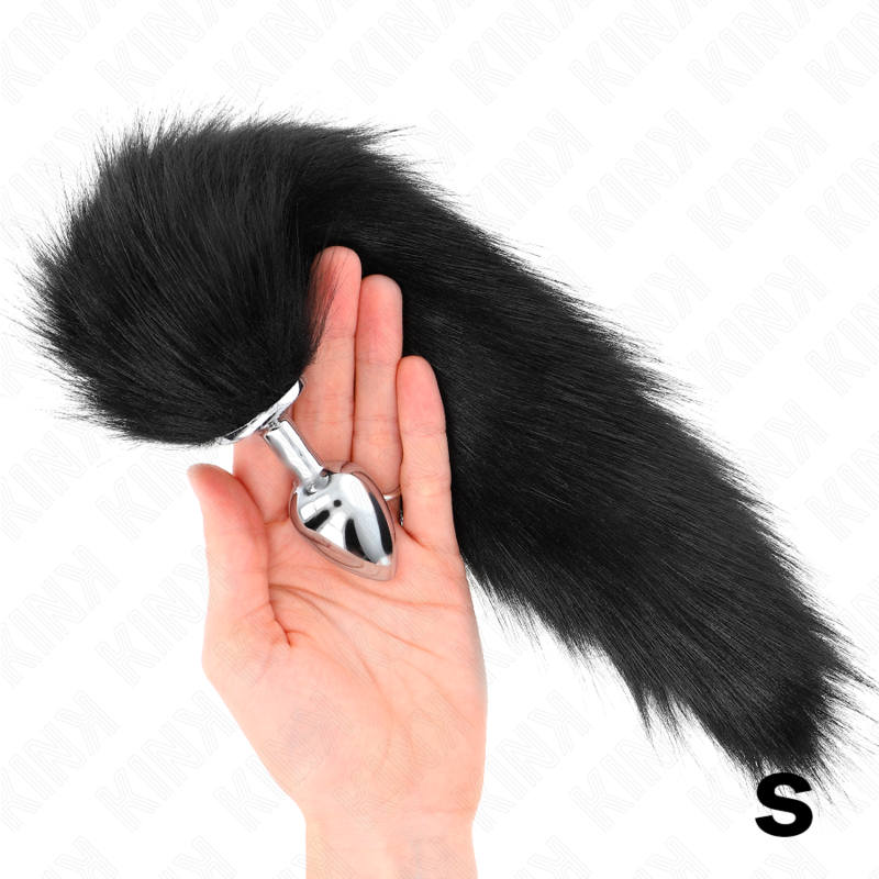 KINK - PLUG ANAL GRÖSSE S 7 X 3 CM MIT SYNTHETISCHEM SCHWANZ 40 CM SCHWARZ