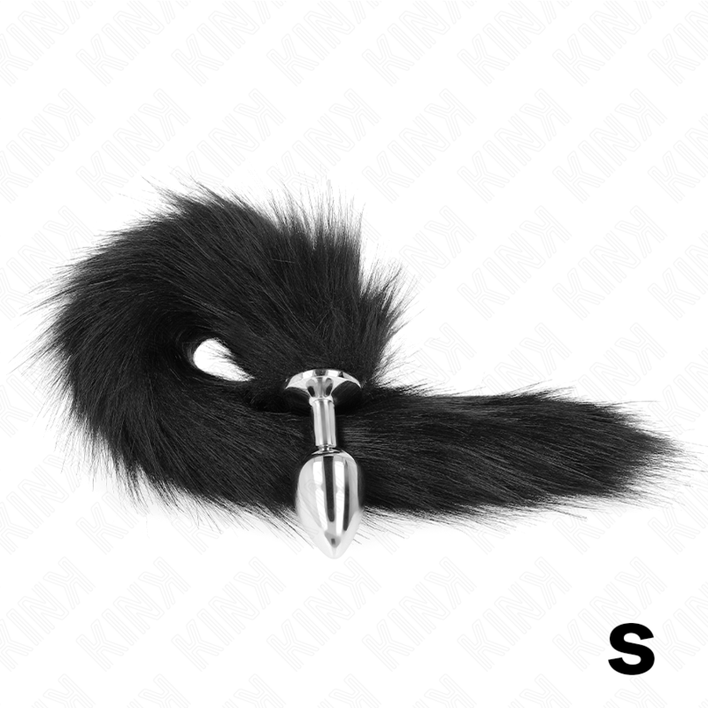 KINK - PLUG ANAL GRÖSSE S 7 X 3 CM MIT SYNTHETISCHEM SCHWANZ 40 CM SCHWARZ