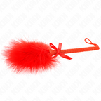KINK - Nylonseil-Angel mit Kitzel-Federn und rotem Knoten 25 cm