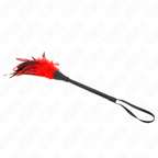 KINK - ROTES HORNFÖRMIGES HÜHNERFEDER-TICKLER 36 CM