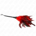 KINK - ROTES HORNFÖRMIGES HÜHNERFEDER-TICKLER 36 CM