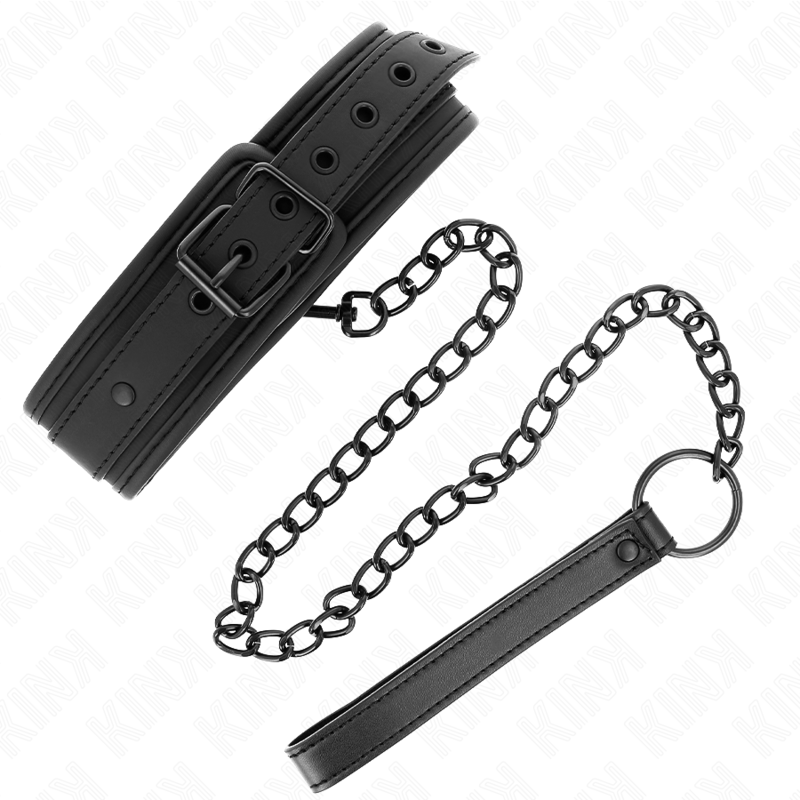KINK - BONDAGE-HALSBAND AUS NEOPREN MODELL 1 MIT GÜRTEL 78 CM VERSTELLBAR 37,5 X 49,5 CM