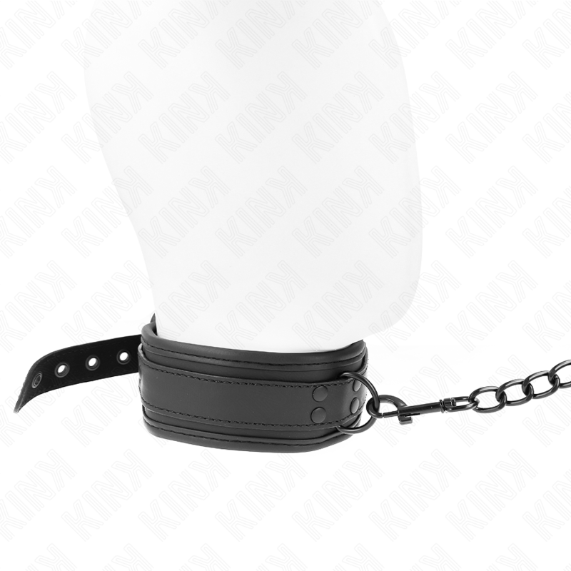 KINK - BONDAGE-HALSBAND AUS NEOPREN MODELL 1 MIT GÜRTEL 78 CM VERSTELLBAR 37,5 X 49,5 CM