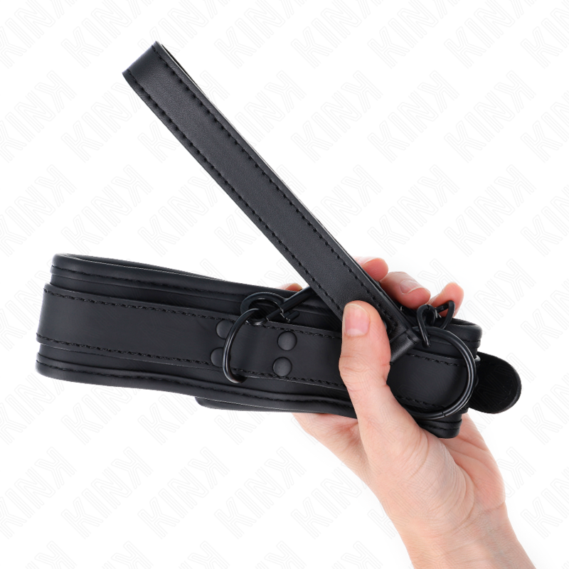 KINK - BONDAGE-HALSBAND AUS NEOPREN MODELL 1 MIT GÜRTEL 78 CM VERSTELLBAR 37,5 X 49,5 CM