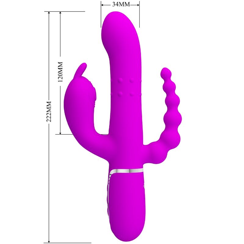 PRETTY LOVE - CAMMY MULTIFUNKTIONALER 4-IN-1-TRIPLE-VIBRATOR ROSA