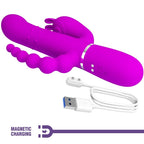 PRETTY LOVE - CAMMY MULTIFUNKTIONALER 4-IN-1-TRIPLE-VIBRATOR ROSA