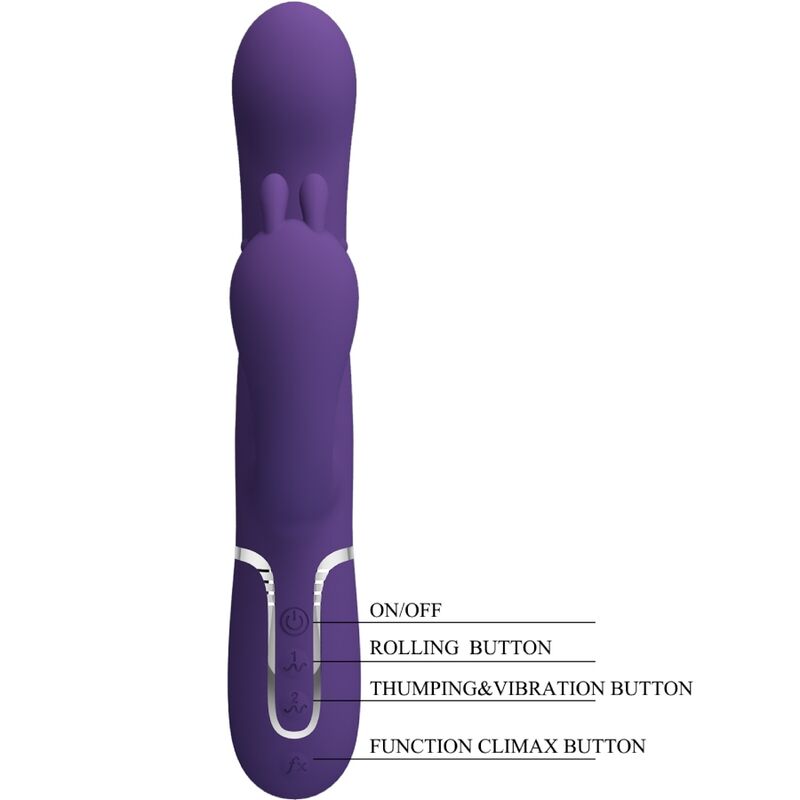 PRETTY LOVE - CAMMY MULTIFUNKTIONSDREIFACHVIBRATOR 4-IN-1 VIOLETT