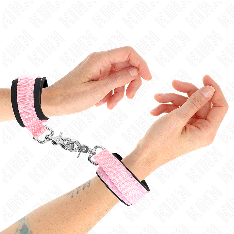 KINK - VERSTELLBARE ROSAFARBENDE NEOPREN-HANDGELENKSTÜTZEN 22-34 CM