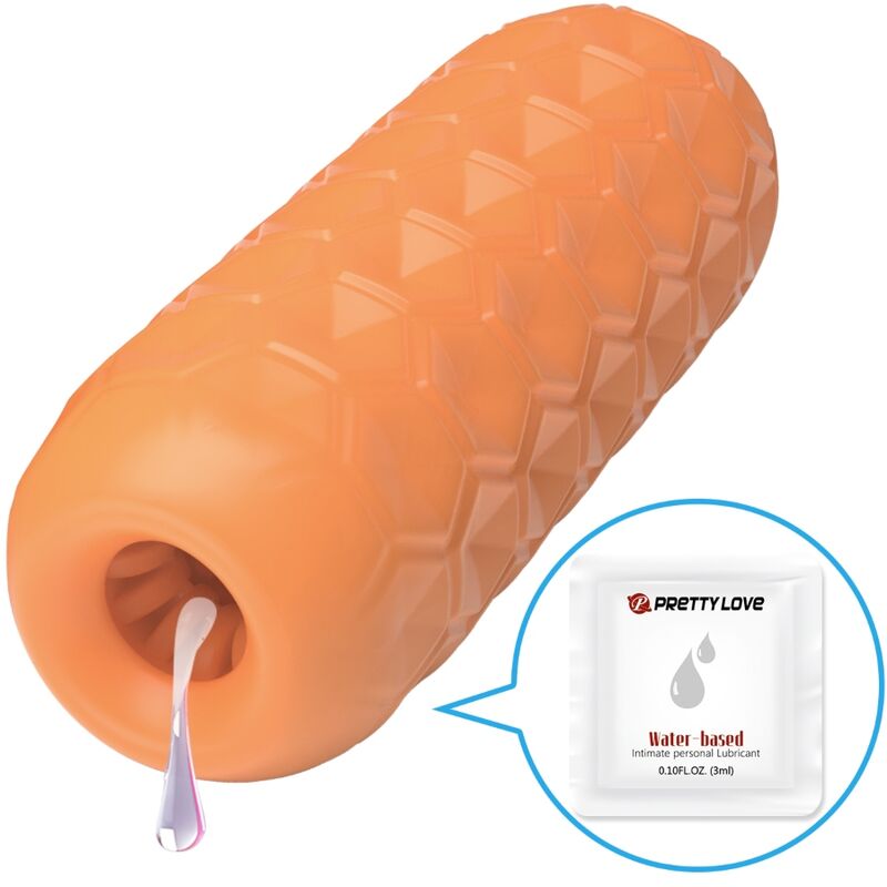 PRETTY LOVE – ZWEIKUGELIGER MASTURBATOR FÜR MÄNNER, ORANGE