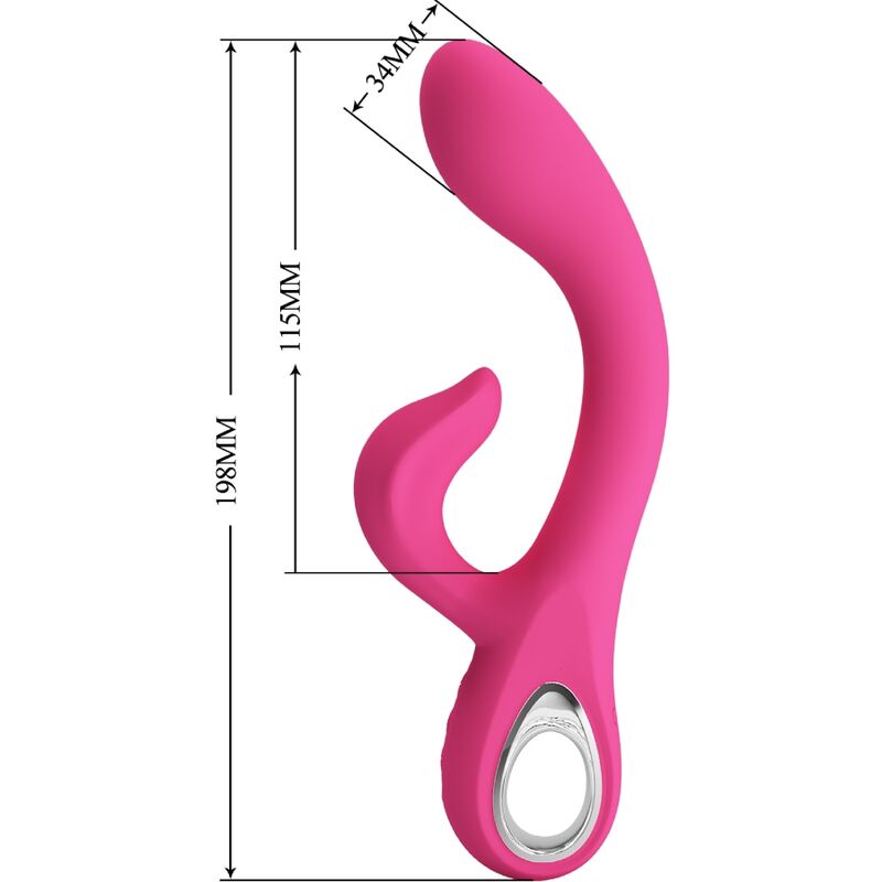 PRETTY LOVE - FRITZ RABBIT VIBRATOR 12 VIBRATIONS ROSA