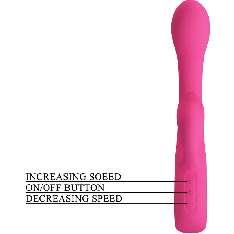 PRETTY LOVE - FRITZ RABBIT VIBRATOR 12 VIBRATIONS ROSA