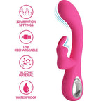 PRETTY LOVE - VIBRATOR NOVAK RABBIT 12 VIBRATIONEN ROSA