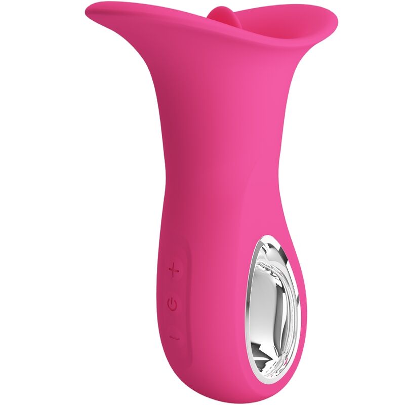 PRETTY LOVE - CLYDE ORALVIBRATOR ZITTERNDE ZUNGE 12 VIBRATIONEN ROSA