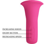 PRETTY LOVE - CLYDE ORALVIBRATOR ZITTERNDE ZUNGE 12 VIBRATIONEN ROSA