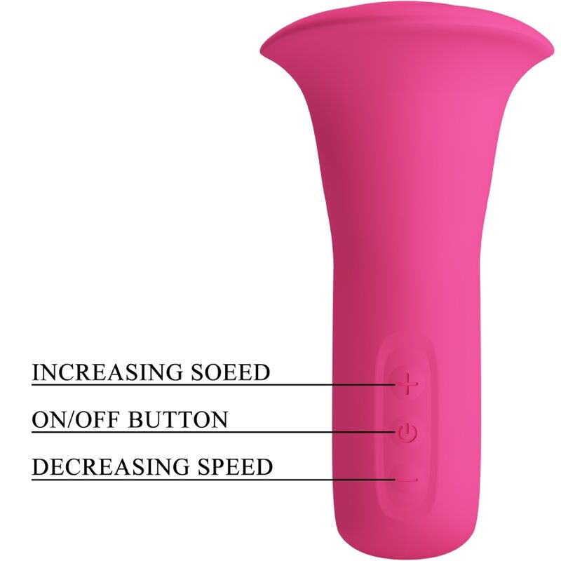 PRETTY LOVE - CLYDE ORALVIBRATOR ZITTERNDE ZUNGE 12 VIBRATIONEN ROSA