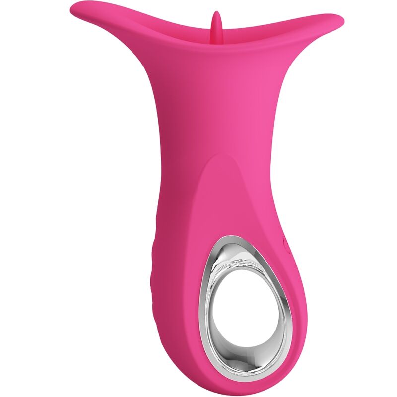 PRETTY LOVE - CLYDE ORALVIBRATOR ZITTERNDE ZUNGE 12 VIBRATIONEN ROSA