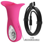 PRETTY LOVE - CLYDE ORALVIBRATOR ZITTERNDE ZUNGE 12 VIBRATIONEN ROSA