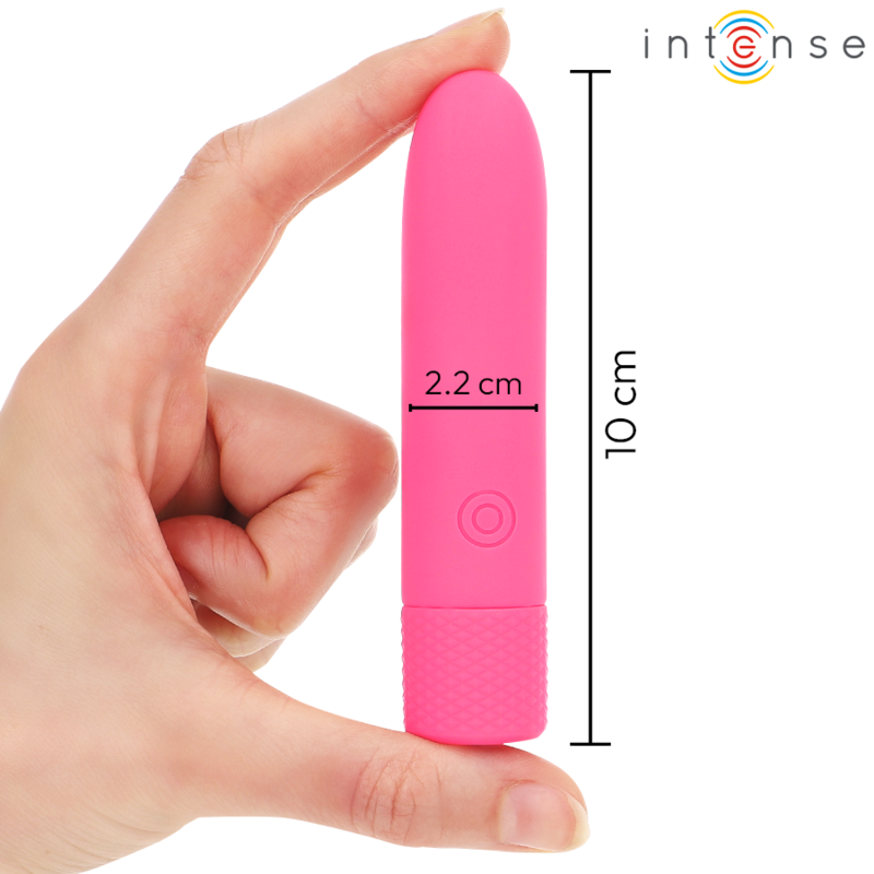 INTENSE - SYMONE BULLET VIBRATOR USB WIEDERAUFLADBAR 8 VIBRATIONSSTUFEN PINK 10 X 2,2 CM