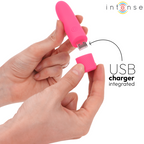INTENSE - SYMONE BULLET VIBRATOR USB WIEDERAUFLADBAR 8 VIBRATIONSSTUFEN PINK 10 X 2,2 CM