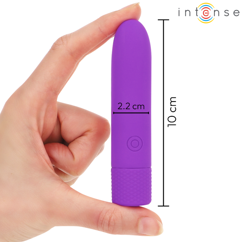 INTENSE - SYMONE BULLET VIBRATOR USB-WIEDERAUFLADBAR 8 VIBRATIONSSTUFEN VIOLETT 10 X 2,2 CM