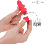 INTENSE - SYMONE BULLET VIBRATOR USB WIEDERAUFLADBAR 8 VIBRATIONEN ROT 10 X 2,2 CM