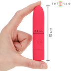 INTENSE - SYMONE BULLET VIBRATOR USB WIEDERAUFLADBAR 8 VIBRATIONEN ROT 10 X 2,2 CM
