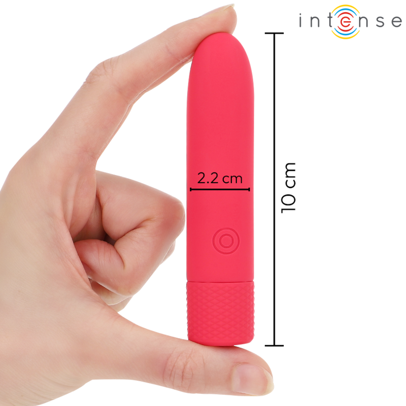 INTENSE - SYMONE BULLET VIBRATOR USB WIEDERAUFLADBAR 8 VIBRATIONEN ROT 10 X 2,2 CM