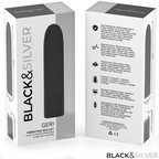 BLACK & SILVER - GERI BULLET VIBRATOR AUFLADBAR USB 8 VIBRATIONEN SCHWARZ 10 X 2,2 CM