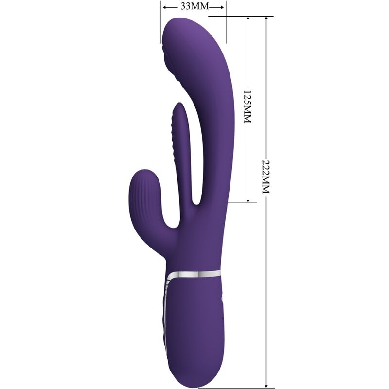 PRETTY LOVE - SHANIA TRIPLE RABBIT MULTIFUNKTIONALER VIBRATOR VIOLETT