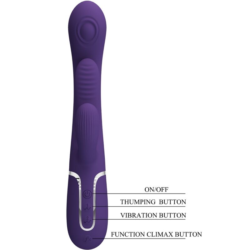 PRETTY LOVE - SHANIA TRIPLE RABBIT MULTIFUNKTIONALER VIBRATOR VIOLETT