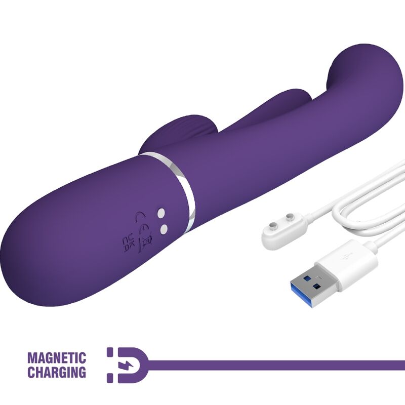 PRETTY LOVE - SHANIA TRIPLE RABBIT MULTIFUNKTIONALER VIBRATOR VIOLETT