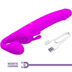 PRETTY LOVE - ZANINI STRAPLESS STRAP-ON 10 VIBRATIONS VIOLETT
