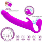 PRETTY LOVE - ZANINI STRAPLESS STRAP-ON 10 VIBRATIONS VIOLETT