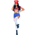 LEG AVENUE - KOSTÜM SEXY MARIO BROS ROT/BLAU S