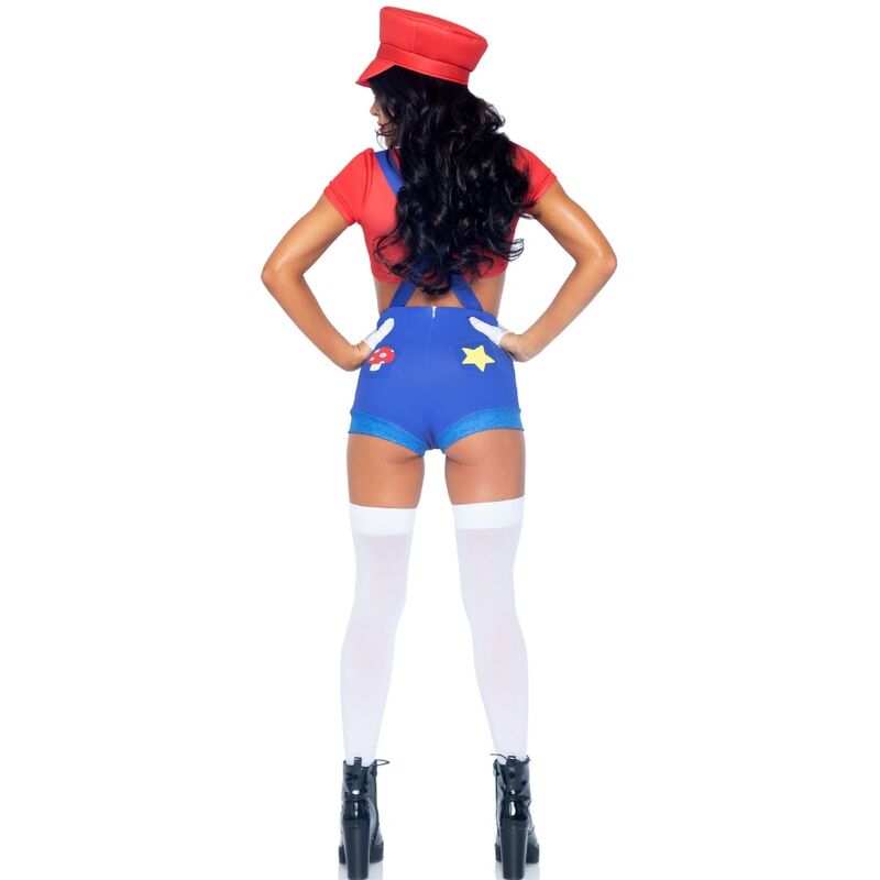 LEG AVENUE - SEXY MARIO BROS KOSTÜM ROT/BLAU M