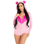 LEG AVENUE - TEDDYBÄR PLÜSCH BODY ROSA M