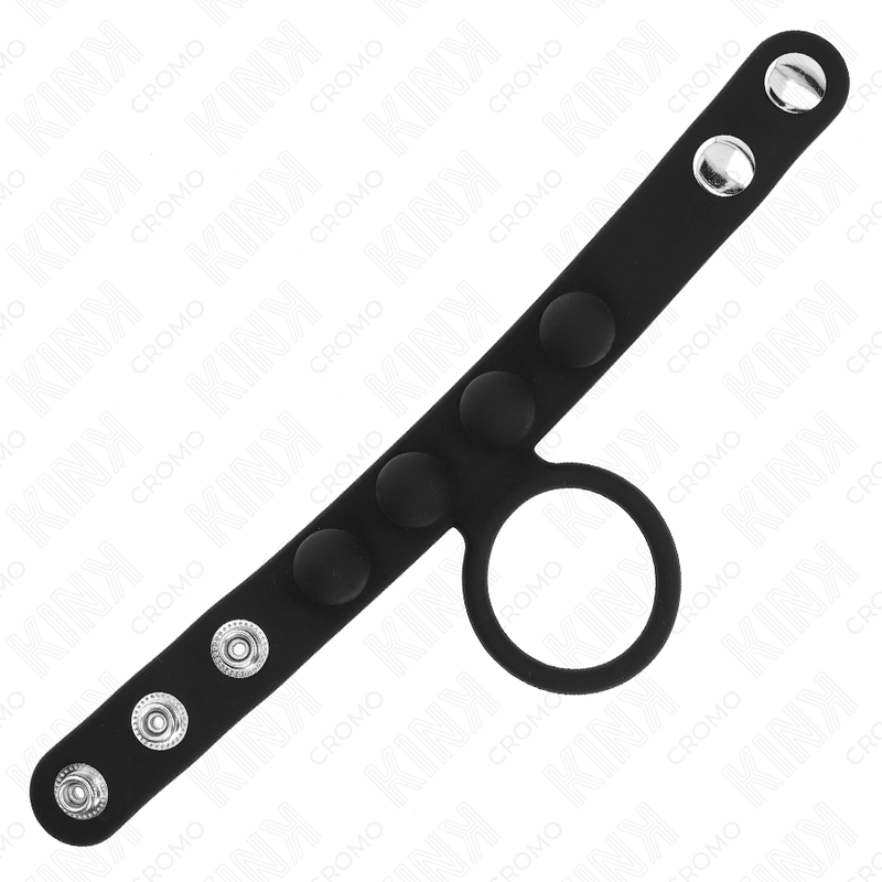 KINK - PENISRING AUS LEDER 3,5 CM MIT DRUCKKNOPFVERSCHLUSS 23 X 2 CM